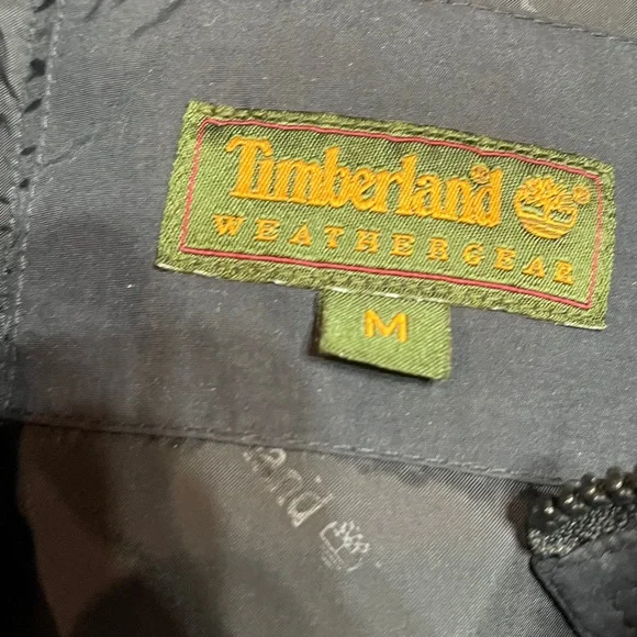 Timberland Weathergear hooded dark navy blue size Medium puffer jacket - Picture 2 of 8